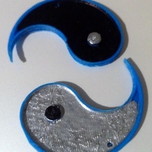 ying yang v2 porte clés pendentif bijoux l'amour yin collectionner 3d print model - Mito3D