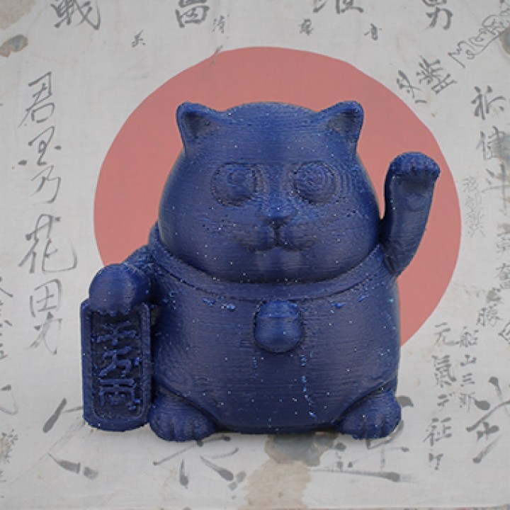 maneki neko in giapponese lucky cat fan art fortunato catjapan 3D print model - Mito3D