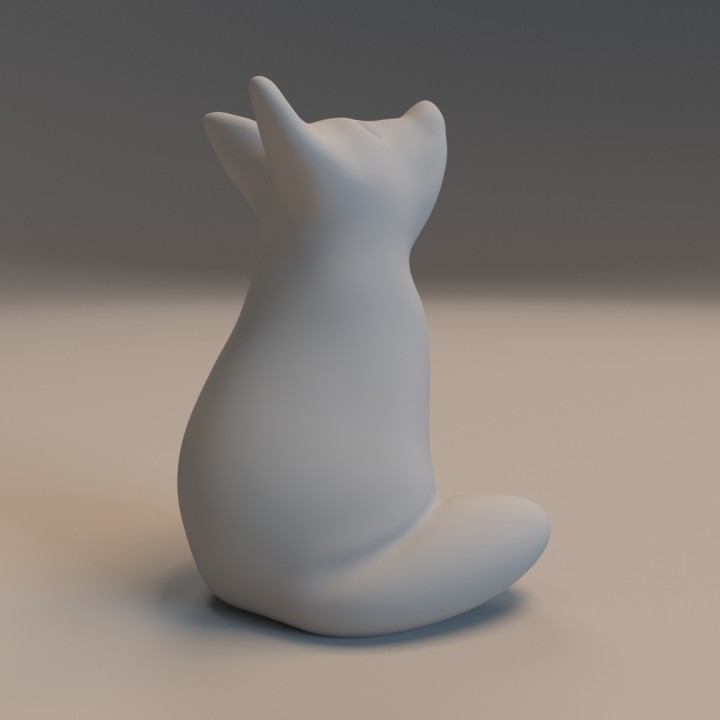 simple cute fox sculpture miller audrey 3D print model - Mito3D