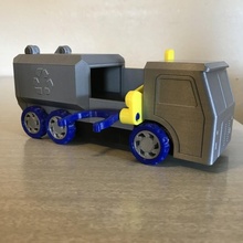 recycling truck toys & games toy vehicle flexible filament 3d print model - Mito3D