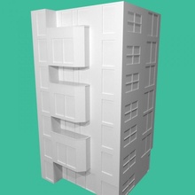 Gebäude Außen Klasse Basteln 3d print model - Mito3D