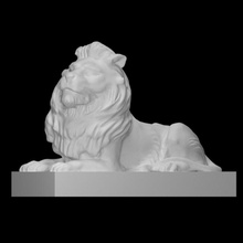 hsbc aslanlar taramak hayvan aslan heykel bronz oyuncular 3d print model - Mito3D