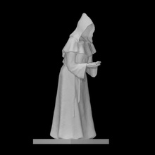 waiting monk ambrosius scan figure sculpture bronze male 3d print model - Mito3D
