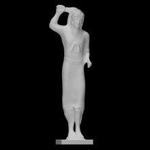 hercules heracles holding club scan hero sculpture limestone myth 3d print model - Mito3D