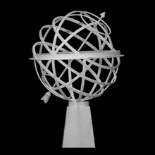 armilar esfera reloj sol escanear moderno escultura bronce 3d print model - Mito3D