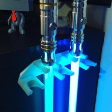 lightsaber rack toys & games holder display jedi light star starwars sword saber blade wars sith 3d print model - Mito3D