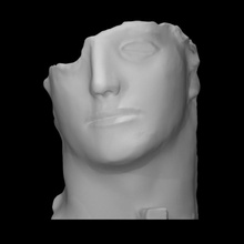 centurione scan head portrait sculpture bronze abstract 3d print model - Mito3D