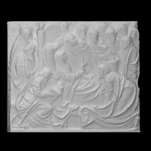 Morte vergine tod der gottesmutter maria scansione intaglio cristiano scultura legna sollievo apostoli 3d print model - Mito3D