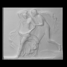 apollo marpessa scan sculpture marble relief myth 3d print model - Mito3D