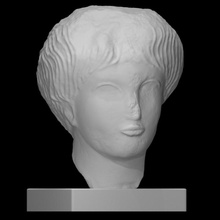 female head funerary relief scan sculpture 3d print model - Mito3D
