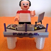 lego géant dj jouets Jeux poupées Jeu musique 3d print model - Mito3D