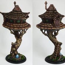 fey tree house tabletop fantasy roleplay rpg diorama 28mm 3d print model - Mito3D