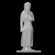 female statue ritual dress scan figure sculpture woman limestone 3d print model - Mito3D