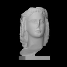 Kopf Kranz Jugend Scan uralt Skulptur Kalkstein 3d print model - Mito3D