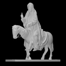 christ donkey palmesel scan carving sculpture bible limewood 3d print model - Mito3D