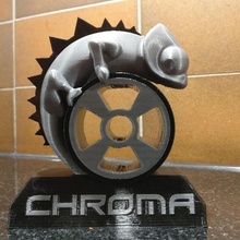 chroma chameleon fan art logo mascot dualextrusion multicolour emvioeng 3d print model - Mito3D