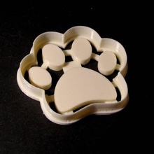 perro huella Galleta cortador jardín sello galleta 3d print model - Mito3D