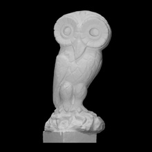 owl scan animal bird modern sculpture 3d print model - Mito3D