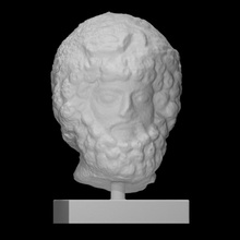 head wreathed bearded man scan 3d print model - Mito3D