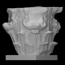 capitale ellenistico periodo scansione architettura scultura calcare sollievo frammento 3d print model - Mito3D