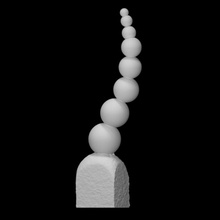 column spheres scan modern sculpture abstract 3d print model - Mito3D
