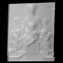 virgin child angels scan jesus sculpture marble bible mary relief 3d print model - Mito3D