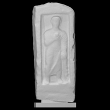 funerario estela escanear escultura alivio himation 3d print model - Mito3D