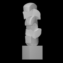 eye scan column modern sculpture shape geometry abstract 3d print model - Mito3D