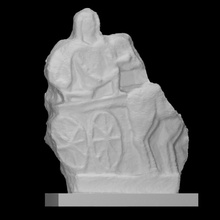Linderung Streitwagen Scan uralt Skulptur Kalkstein archaisch 3d print model - Mito3D