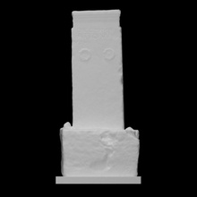 funerary stele scan flower relief 3d print model - Mito3D