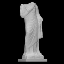 escultura fêmea Varredura antigo figura tronco himação 3d print model - Mito3D