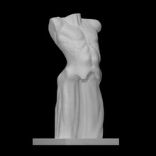 abstrait Masculin torse analyse moderne sculpture 3d print model - Mito3D