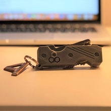 banjo key holder chain honeycomb keychain keyholder swiss army knife 3d print model - Mito3D