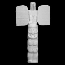 totem pole - giant-cannibal scan america animal bear eagle man mythology nature wild wood religion 3dprint paint 3dscan indian heritage north cultural canada 3d print model - Mito3D