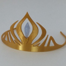 glace froide tiare couronne gemme sorcier Princesse bijoux 3d print model - Mito3D