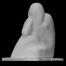 marinaio moglie meremehe naine scansione figura moderno scultura donna granito seduto astratto 3d print model - Mito3D