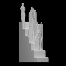 abstract figures stairs scan figure modern people sculpture group 3d print model - Mito3D