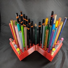 pencil holder 50mm & garden pen desk storage crayon organizer 3d print model - Mito3D