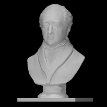 Büste johann Wolfgang Goethe Scan Skulptur Denkmal Marmor Schriftsteller 3d print model - Mito3D