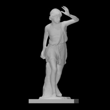 discus thrower diskuswerfer scan sculpture statue marble male athlete youth olympics 3d print model - Mito3D