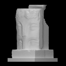 abstract two-sided sculpture scan face modern relief waves 3d print model - Mito3D