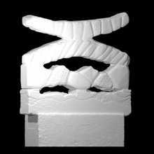 struggle peace abstract sculpture scan modern relief columns 3d print model - Mito3D