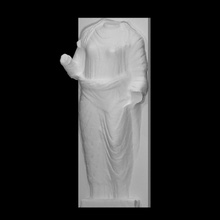 torso votive female statue scan ancient figure woman limestone 3d print model - Mito3D