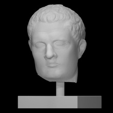 head caligula scan portrait sculpture emperor limestone 3d print model - Mito3D