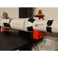Lego Saturno sta sporgenza 5 razzo In piedi Apollo missione 3d print model - Mito3D