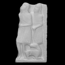 fragments depiction nativity scan jesus sculpture limestone bible scene relief joseph shepherds 3d print model - Mito3D