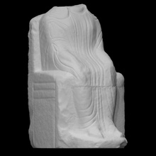enthroned woman scan ancient figure sculpture marble throne 3d print model - Mito3D