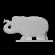 elephant relief scan animal face modern sculpture abstract 3d print model - Mito3D