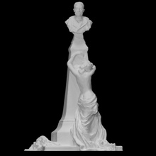 memorial sir arthur seymour sullivan scan famous man sculpture woman bronze composer 3d print model - Mito3D