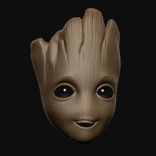 baby groot mask guardiansofthegalaxy 3d print model - Mito3D